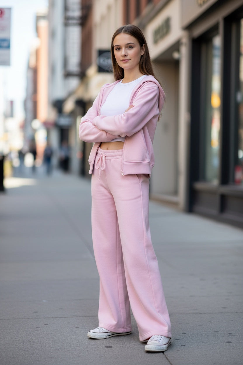 Blush Zip-Up Hoodie