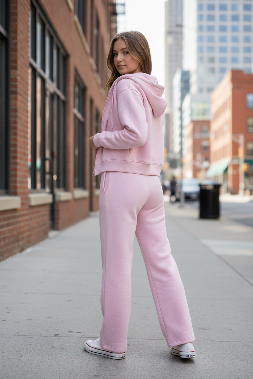 Blush Zip-Up Hoodie